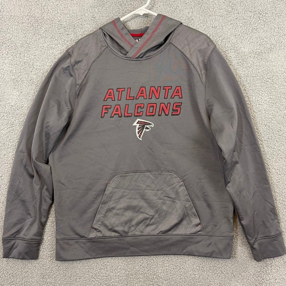 Atlanta Falcons NFL Mens size‎ XL Grey Hoodie Sweater Pullover Jacket